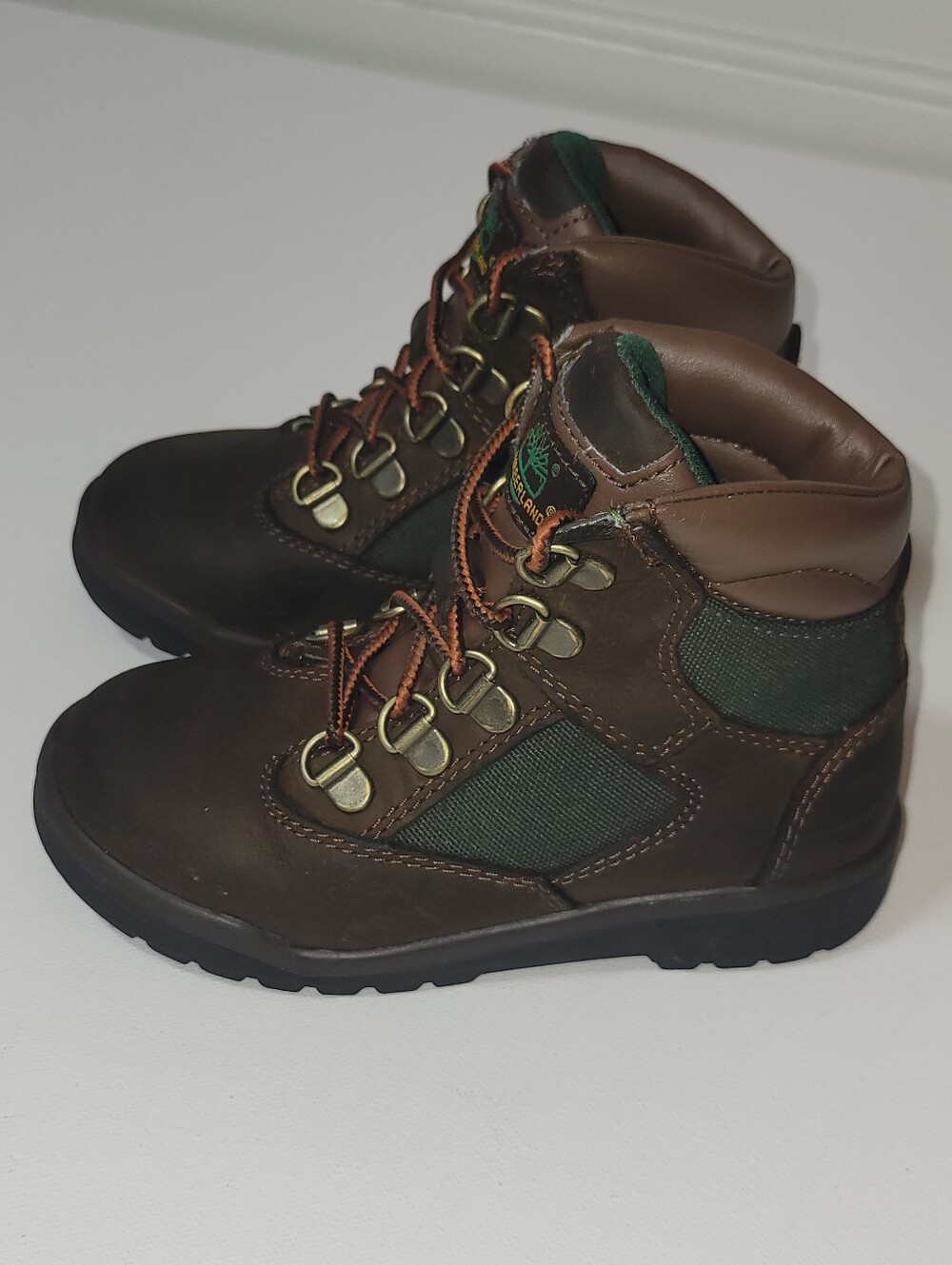 Timberland Field Boots Toddler 11 Brown Leather Hiking Outdoor